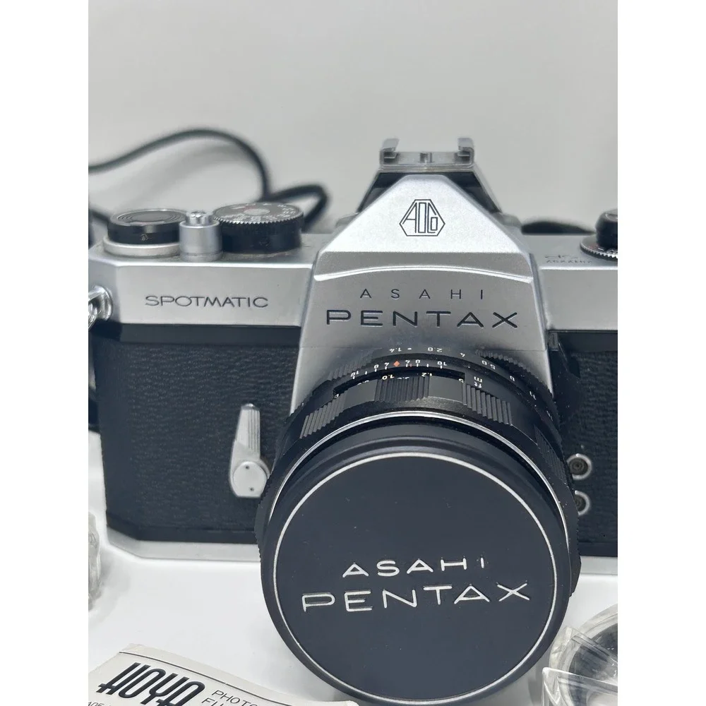 Asahi Pentax Spotmatic SP 35mm SLR‎ Camera Super-Takumar 50mm f1.4 Lens Flash